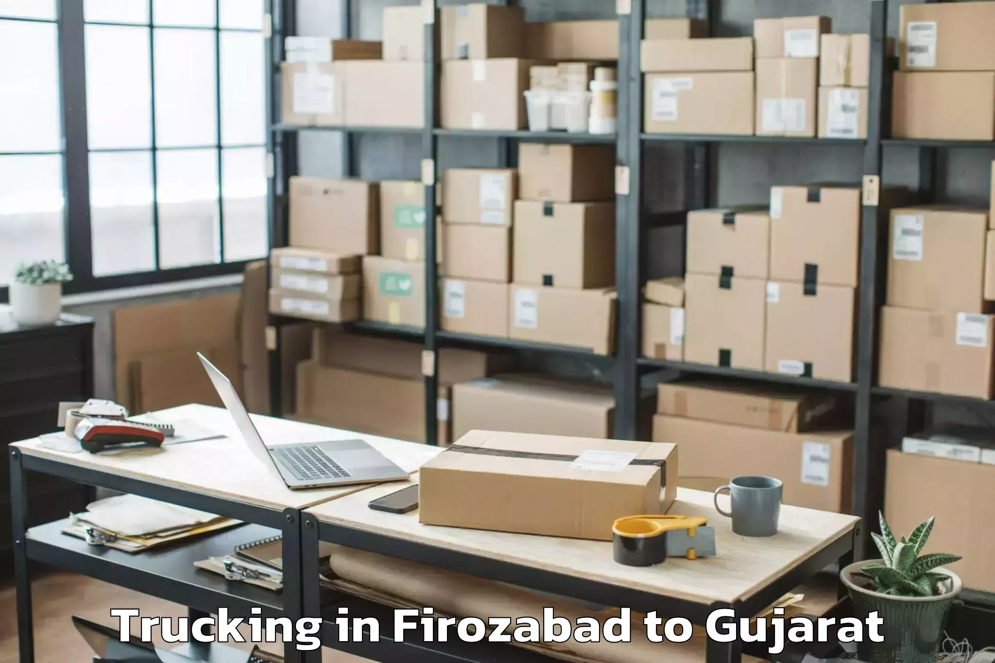 Reliable Firozabad to Mahuva Trucking